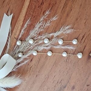 Long cultured pearl earrings